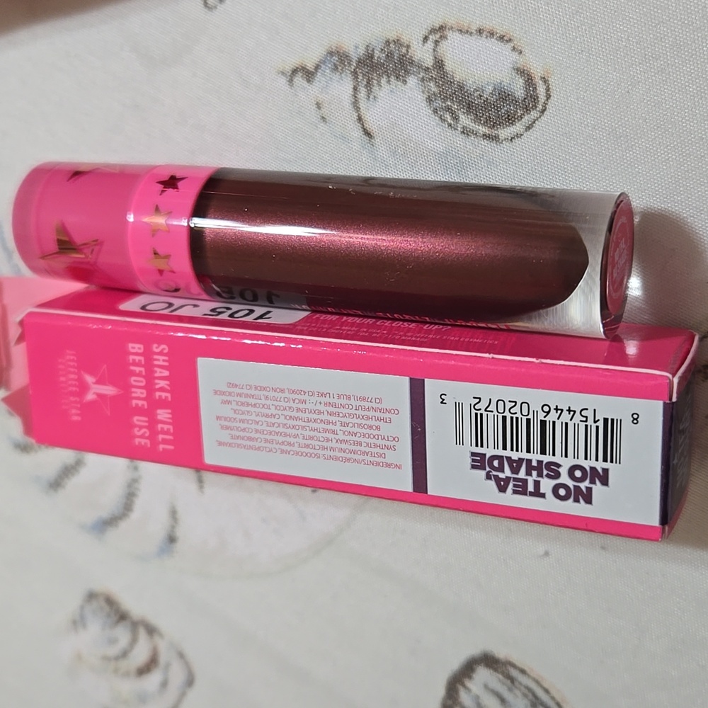 No Tea No Shade Metallic Lipstick - Rich Brown/ Burgundy